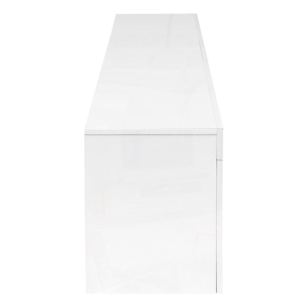 Artiss 130cm White LED TV Stand Entertainment Unit with Storage - Perfect for Living Room, Bedroom & Home Theater Setup