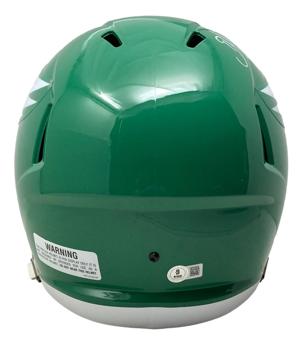 Brian Dawkins Autographed Philadelphia Eagles Kelly Green Speed Replica Helmet with Display Case - NFL Collectible for Eagles Fans, Man Cave Decor, Sports Memorabilia Gift