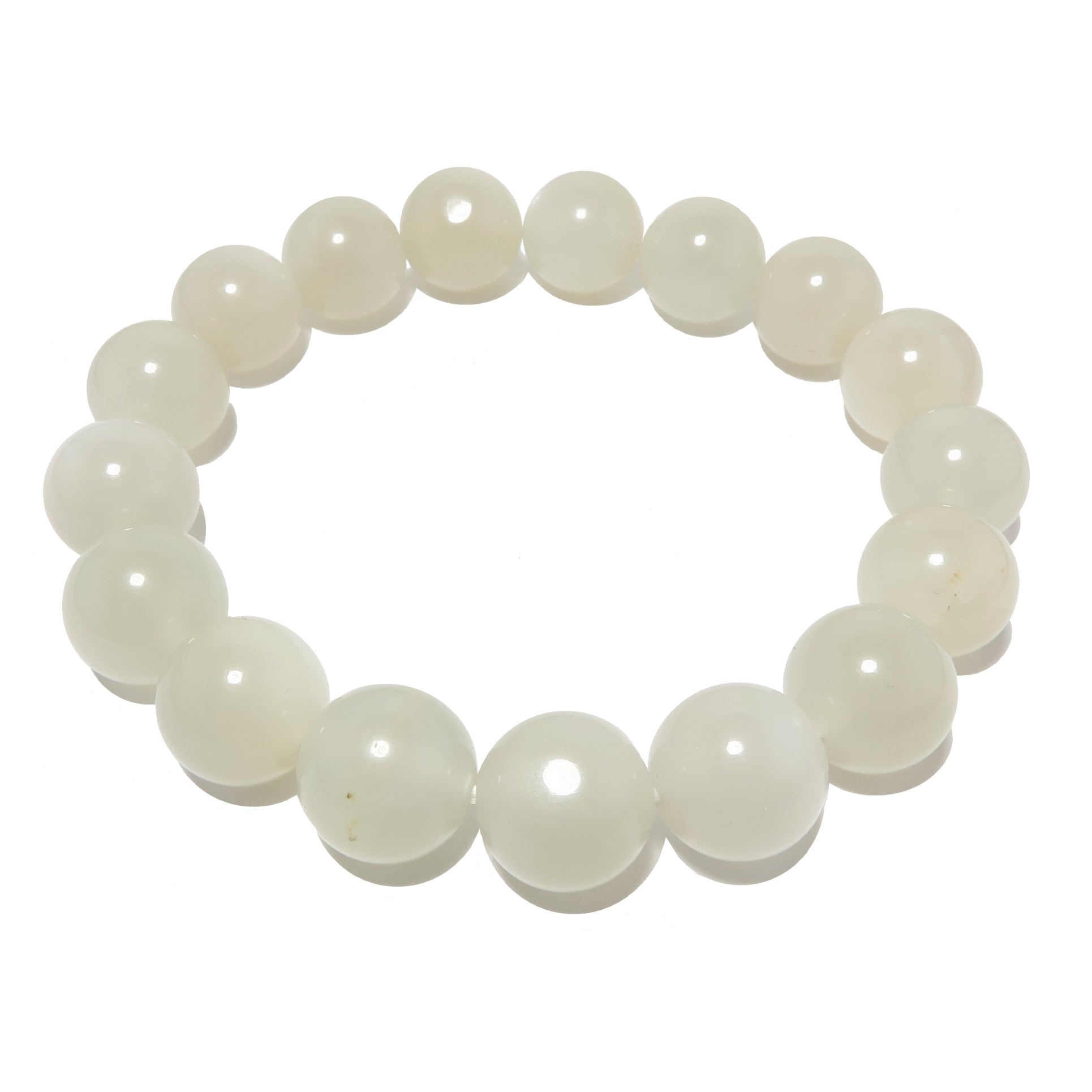 White Moonstone Bracelet with Full Moon Rising Gemstone - Elegant Healing Crystal Jewelry for Women - Perfect for Meditation, Yoga & Spiritual Gifts