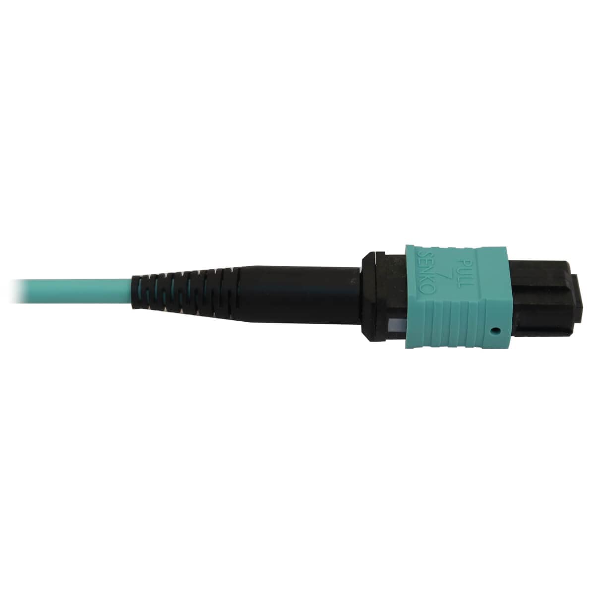 Tripp Lite OM3 MTP/MPO to 4X LC Fiber Patch Cable - 50/125 Multimode, 12 Fiber, 40/100/400GbE, LSZH Aqua, 5m/16.4ft - High-Speed Data Center & Server Room Connectivity Solution (N844X-05M-8L-P)