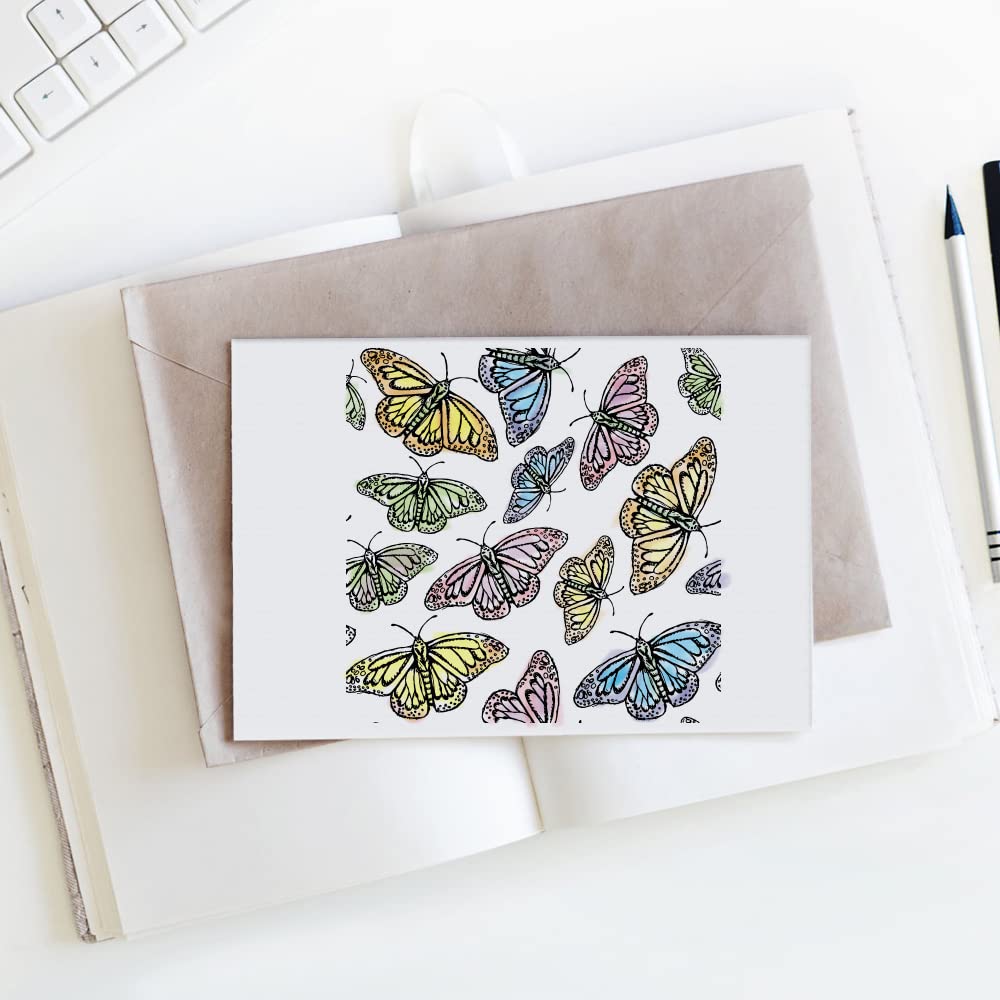 Butterfly Clear Stamps for Card Making - Transparent Silicone Rubber Stamps with Flying Butterfly Design - Perfect for DIY Scrapbooking, Photo Album Decorations, Wedding Invitations & Handmade Greeting Cards