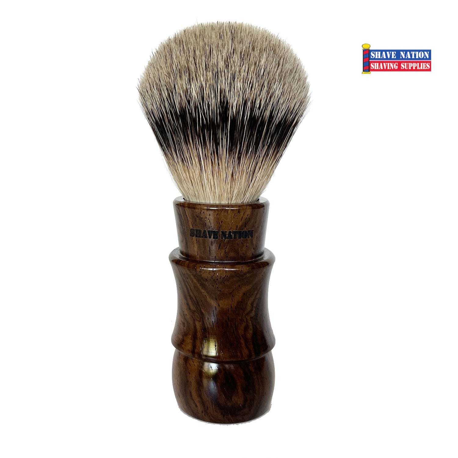 Premium Manchurian Silvertip Badger Shaving Brush with Rosewood Handle - Luxury Wet Shaving Essential for Men's Grooming Routine