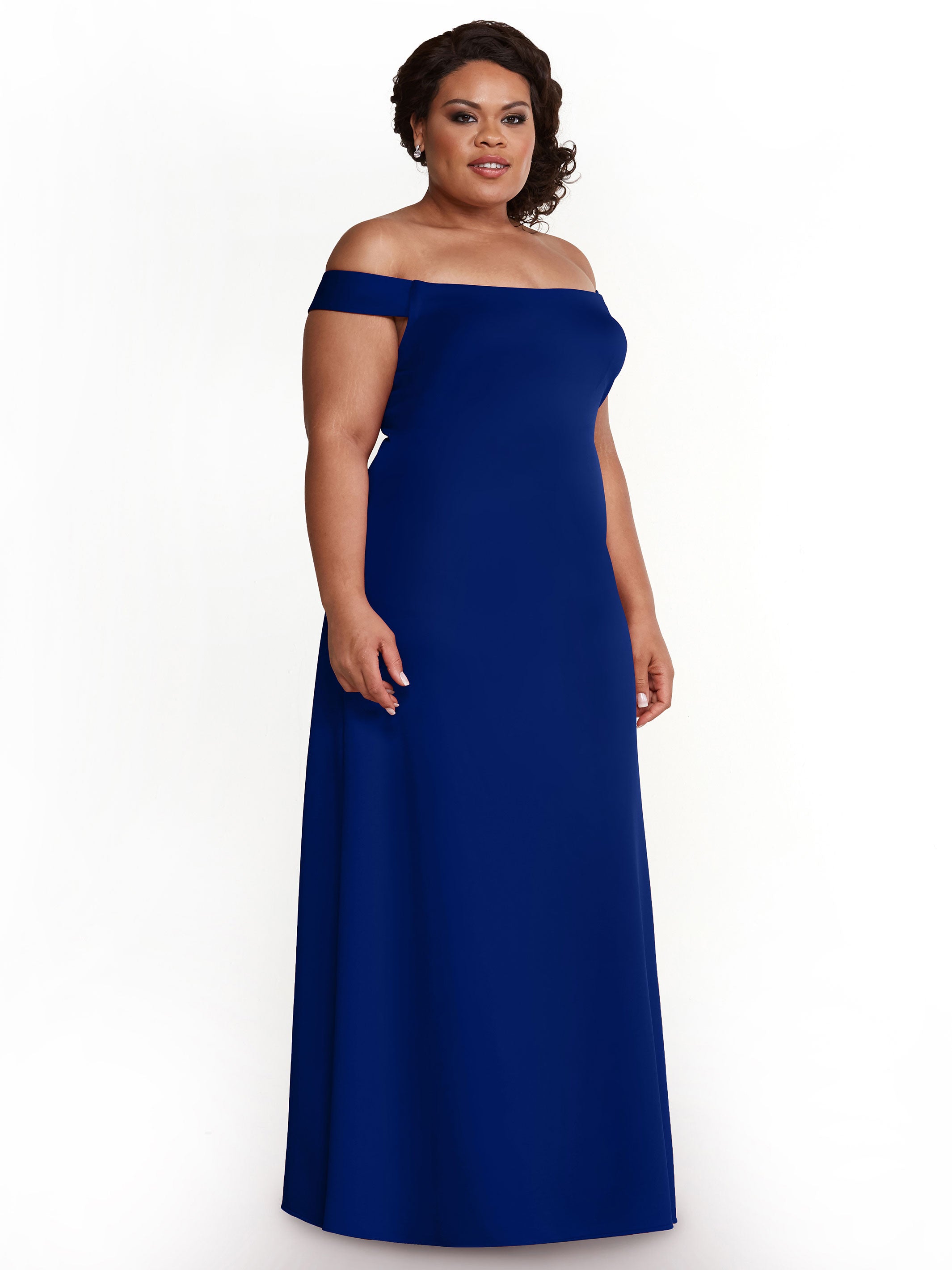 Elegant Off The Shoulder Sheath Bridesmaid Dress - Double Knit Fabric for Weddings, Parties & Formal Events