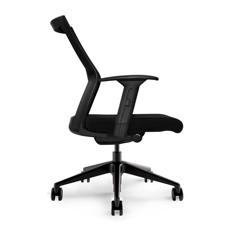 Ergonomic Mesh Back Office Chair with Synchro-Tilt Control, 3-Position Lock, Seat Slider & Adjustable Arms - Polished Aluminum Base for Home Office, Gaming & Workspace Comfort
