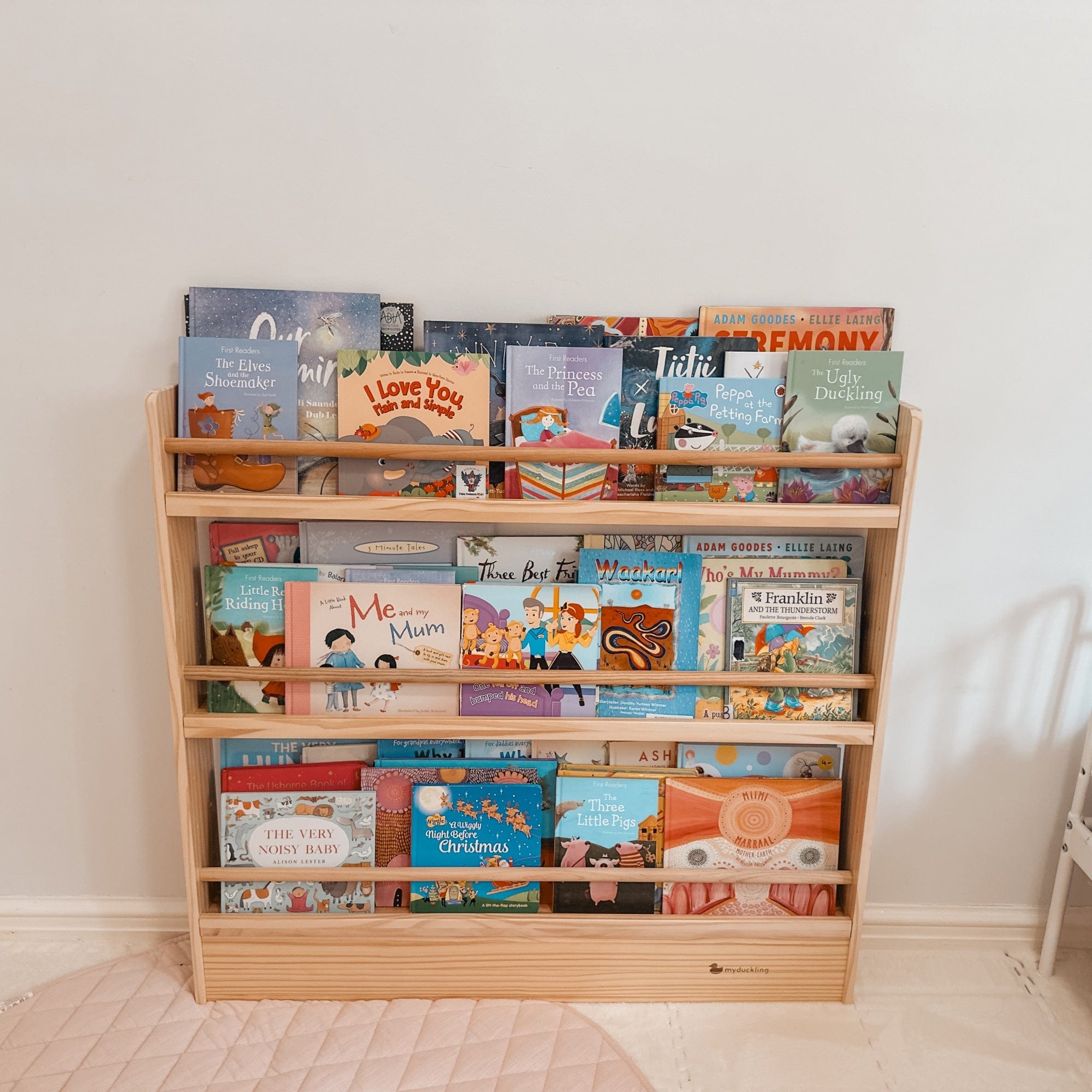 NALA 3-Tier Adjustable Solid Wood Bookshelf - Sturdy & Space-Saving Storage for Books, Decor & Office Supplies | Perfect for Home, Office & Dorm Room Organization