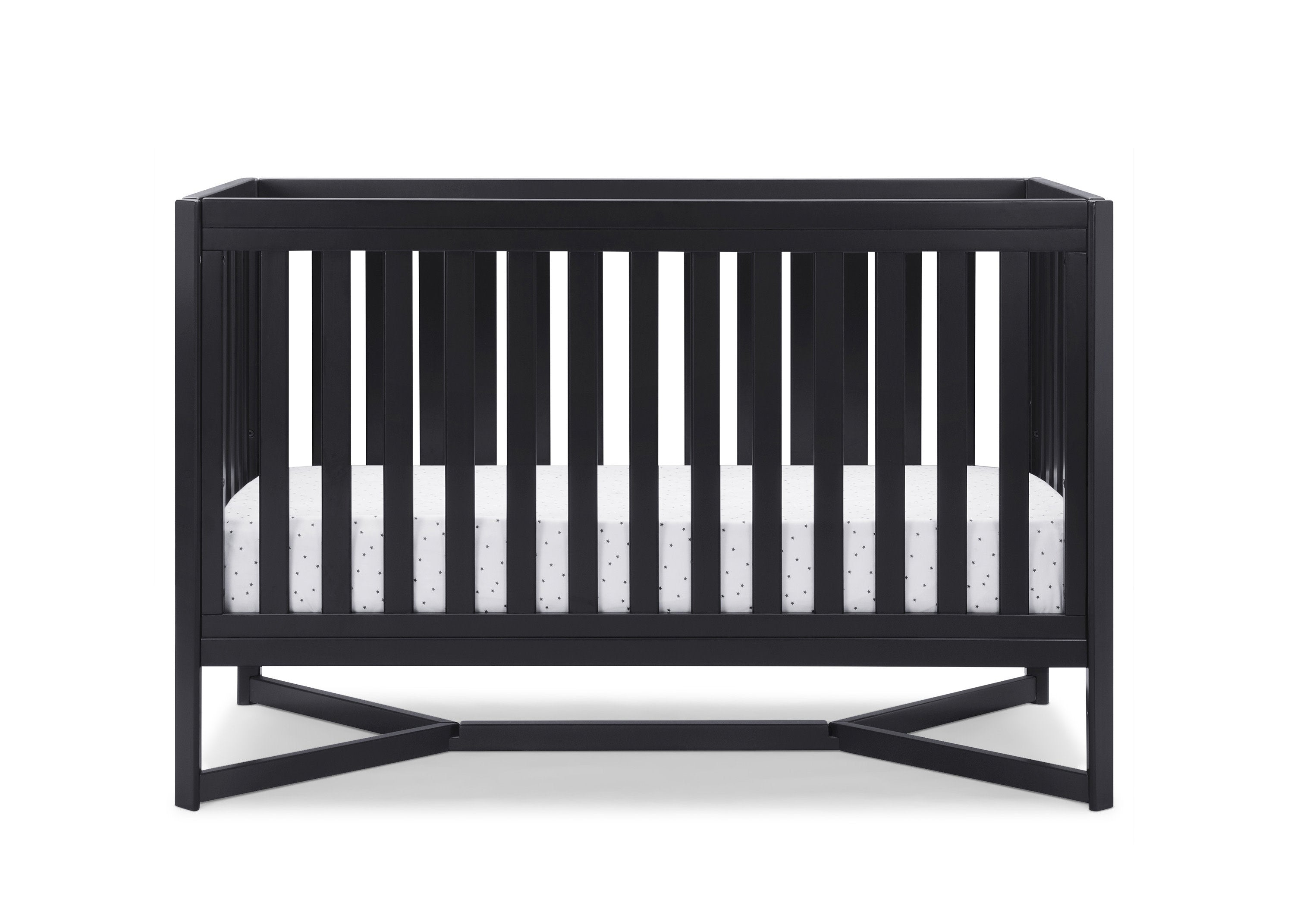 Tribeca 4-in-1 Convertible Baby Crib - White Nursery Furniture for Newborn to Toddler Bed - Perfect for Modern Nursery Rooms & Daycare Centers