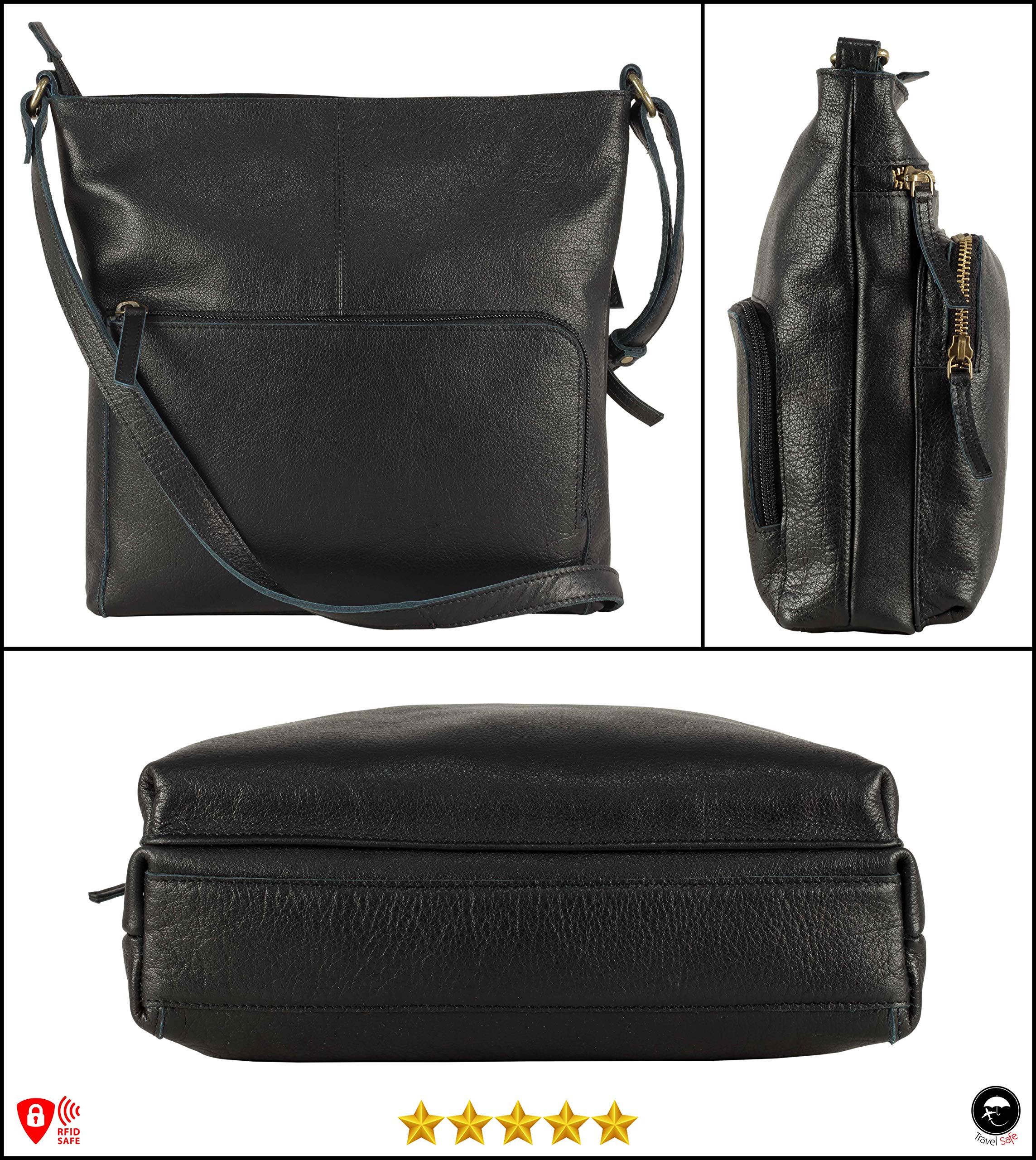 Genuine Leather Crossbody Purse for Women - Mou Meraki Shoulder Bag Handbag | Perfect for Everyday Use, Travel & Date Nights