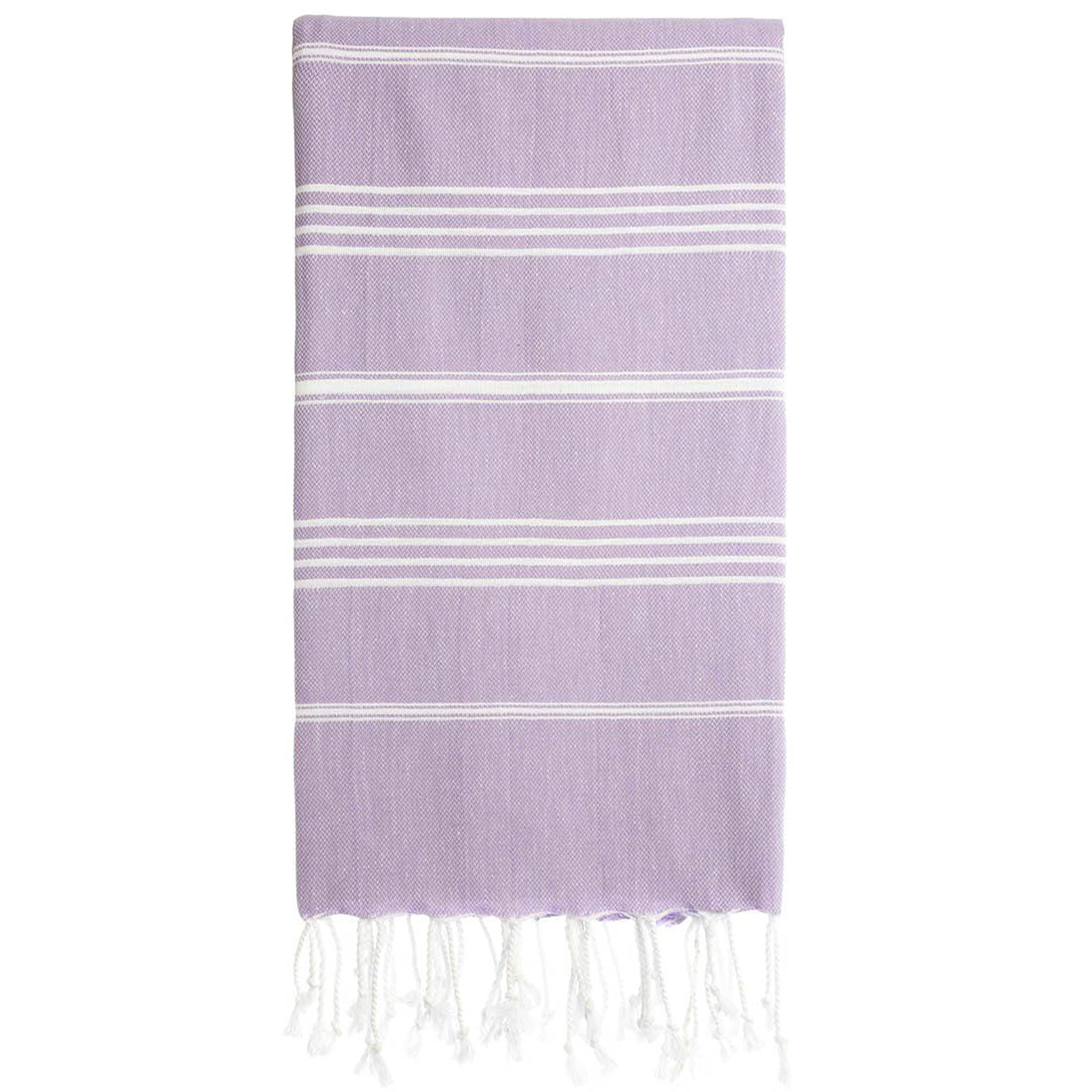 East'N Blue Lina Peshtemal Turkish Cotton Beach Towels - Lightweight, Quick-Dry, Soft & Absorbent Oversized Towel for Beach, Pool, Gym, Travel | 100% Premium Cotton | Versatile for Bath, Yoga, Picnic & Spa Days - Lilac