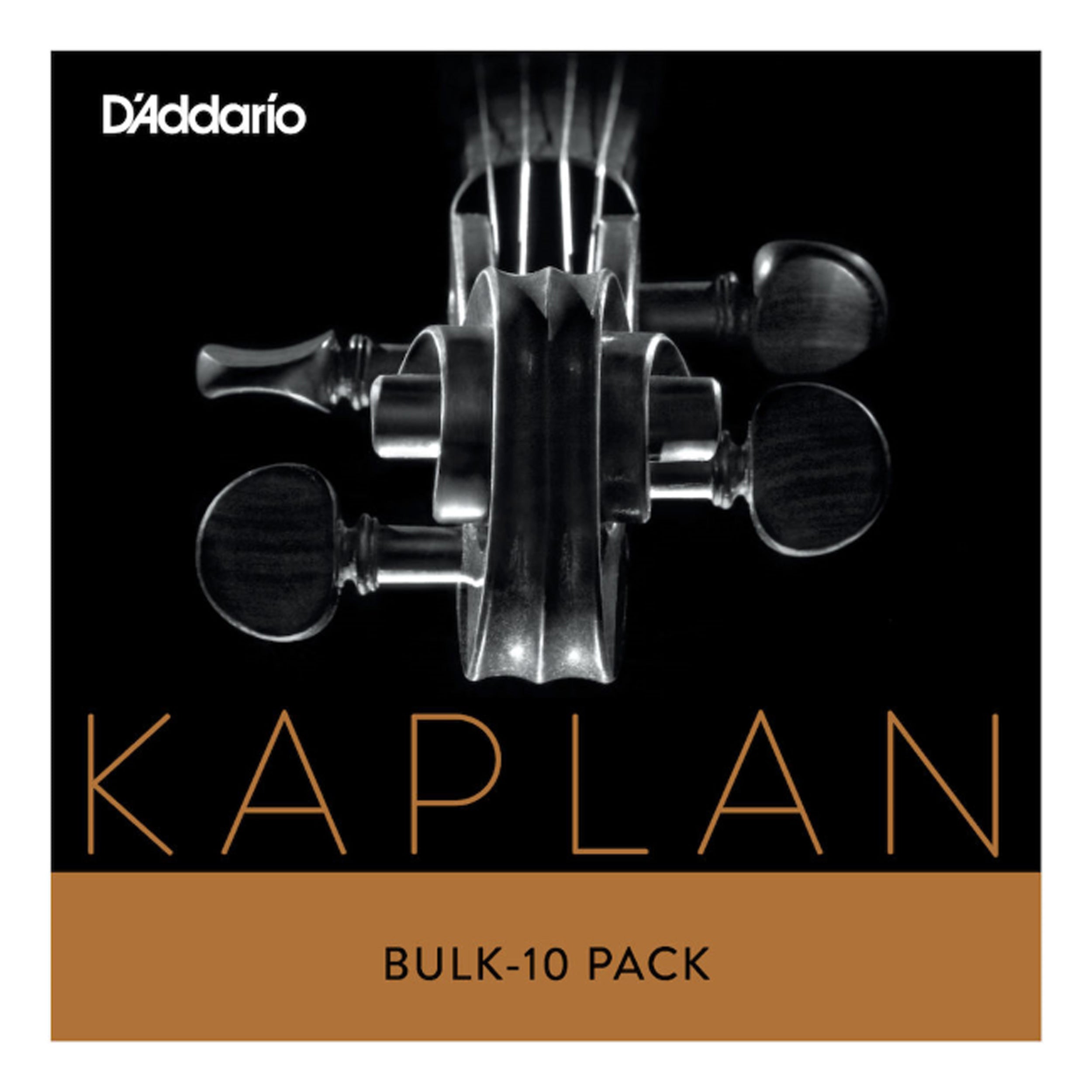 D'Addario Kaplan Bass Single D String - 3/4 Scale, Heavy Tension (10 Pack Bulk) | Perfect for Orchestral Performances & Professional Bass Players