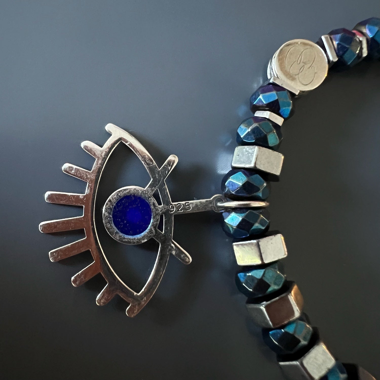 925 Sterling Silver Evil Eye Hematite Beaded Bracelet for Women - Protection Jewelry for Good Luck & Positive Energy | Perfect for Everyday Wear, Gifts & Spiritual Healing