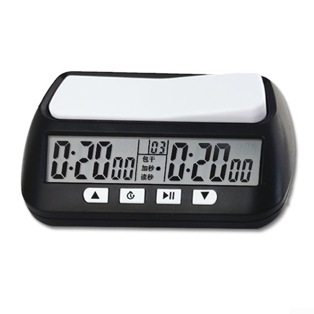 Digital Chess Clock with Countdown & Delay Timer - Portable Tournament Chess Timer for Professional & Casual Players - Perfect for Chess Tournaments, Home Games & Travel (Yellow)