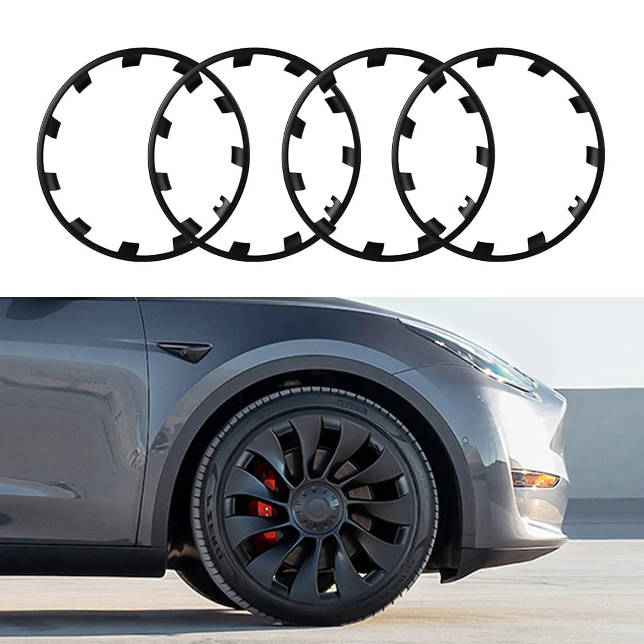 Tesla Model Y 21-Inch Uberturbine Wheel Protector - Rim Guard for Enhanced Protection & Style | Perfect for Daily Commutes & Road Trips