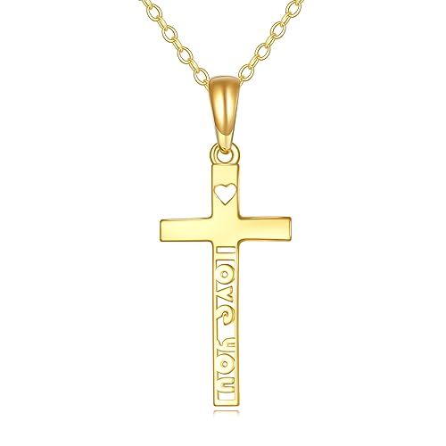 14k Gold Cross Necklace