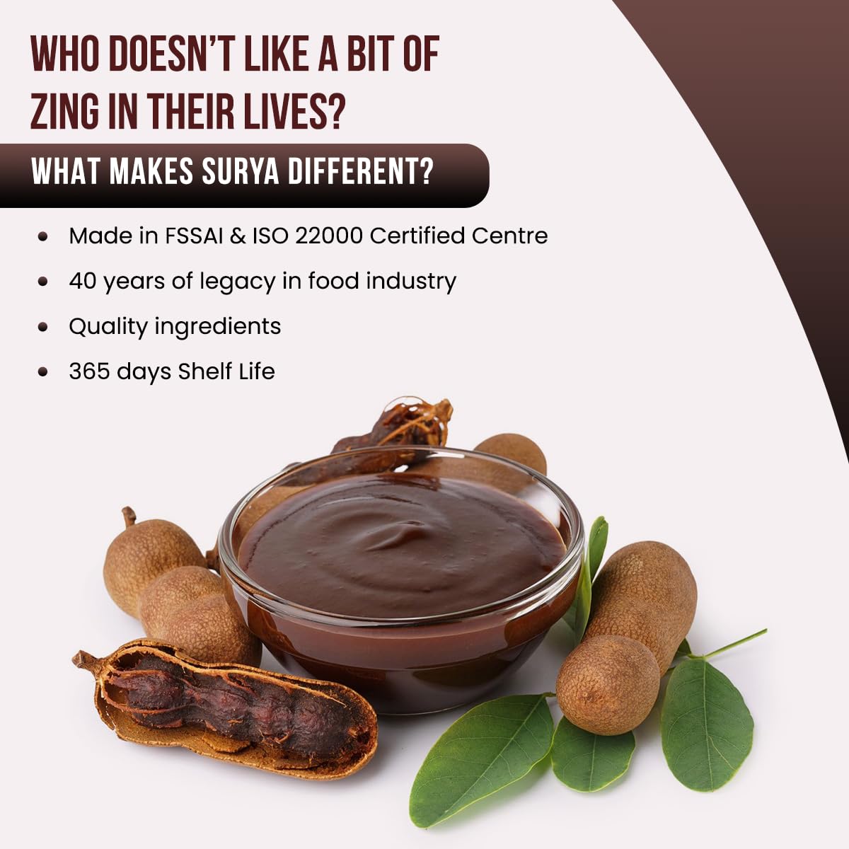 SURYA 1kg Tamarind Paste (Imli) - Natural, Ready to Use Cooking Paste for Indian & Asian Cuisine - No Added Flavors or Preservatives - Perfect for Curries, Chutneys, and Beverages