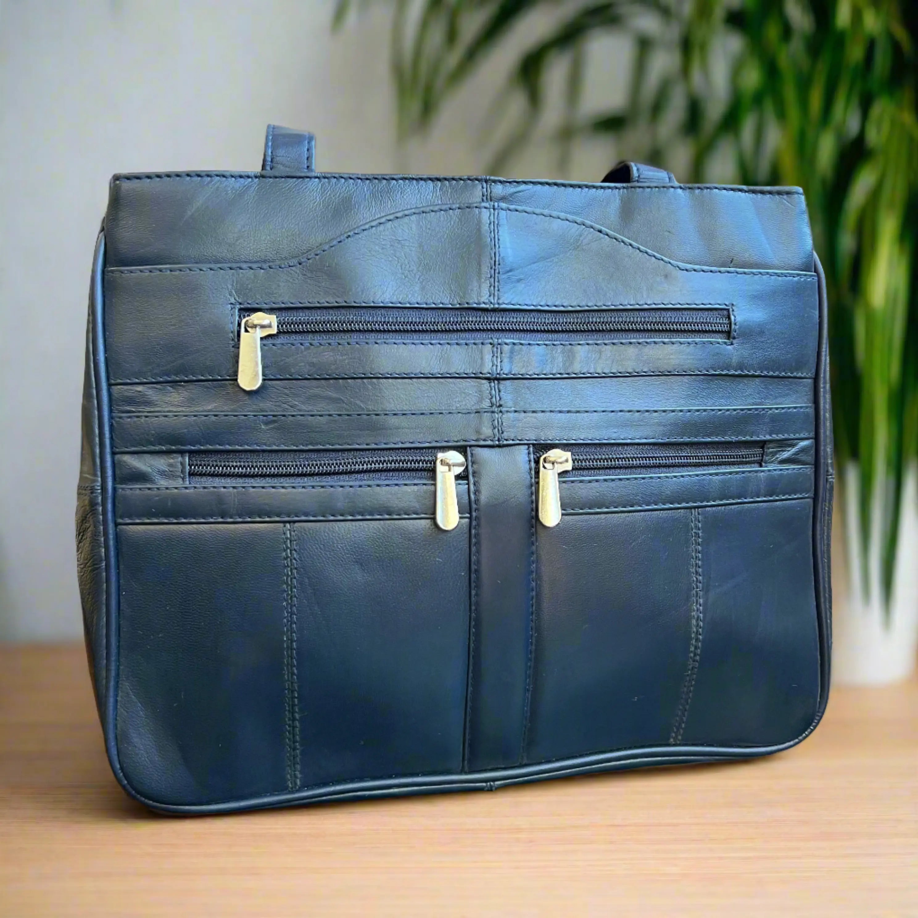 Premium BOL Leather Shoulder Bag for Women & Men - Multi-Pocket Crossbody Purse with Adjustable Strap - Perfect for Travel, Work & Everyday Use