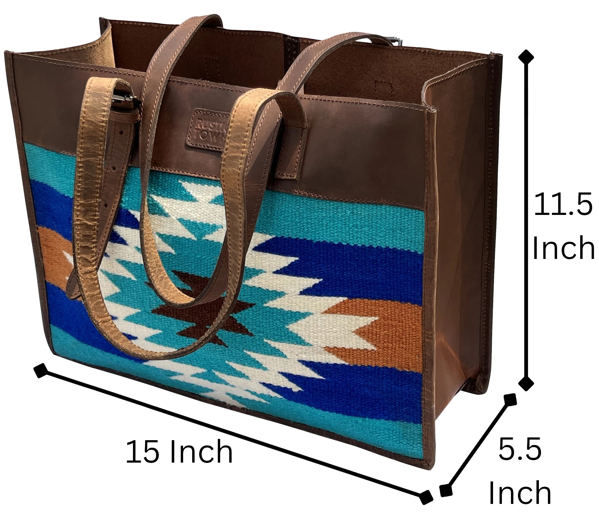 Stylish Leather Tote Bag for Women - Aztec Western Design Handbag - Perfect for Work, Travel & Everyday Use