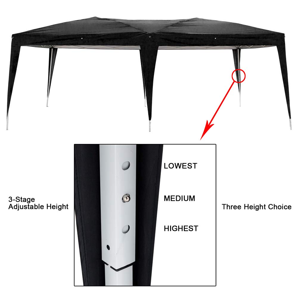 10x10 Canopy Tent with UV Protection & Waterproof Cover - Includes Wheeled Carry Bag for Easy Transport - Ideal for Outdoor Parties, Picnics, Camping, Beach Trips & Tailgating