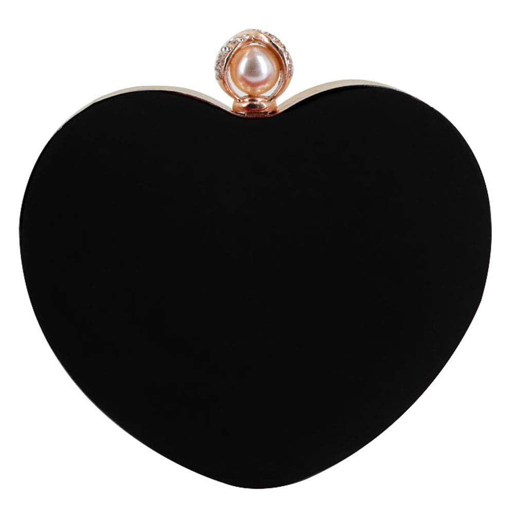 Goclothod Women's Velvet Heart-Shaped Clutch Purse - Elegant Shoulder Bag for Evening Parties, Date Nights & Special Occasions