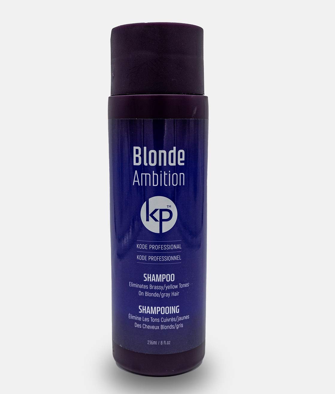 Kode Professional Blonde Ambition Purple Toning Shampoo 8oz - Neutralizes Brassiness for Blonde & Gray Hair - Perfect for Salon & Home Use