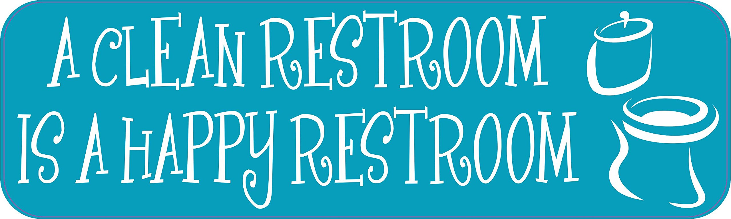 StickerTalk Funny Bathroom Sign Magnet - 10x3 Inch Humorous Restroom Decor for Home, Office, or Cafe - Perfect for Doors, Lockers & Fridges