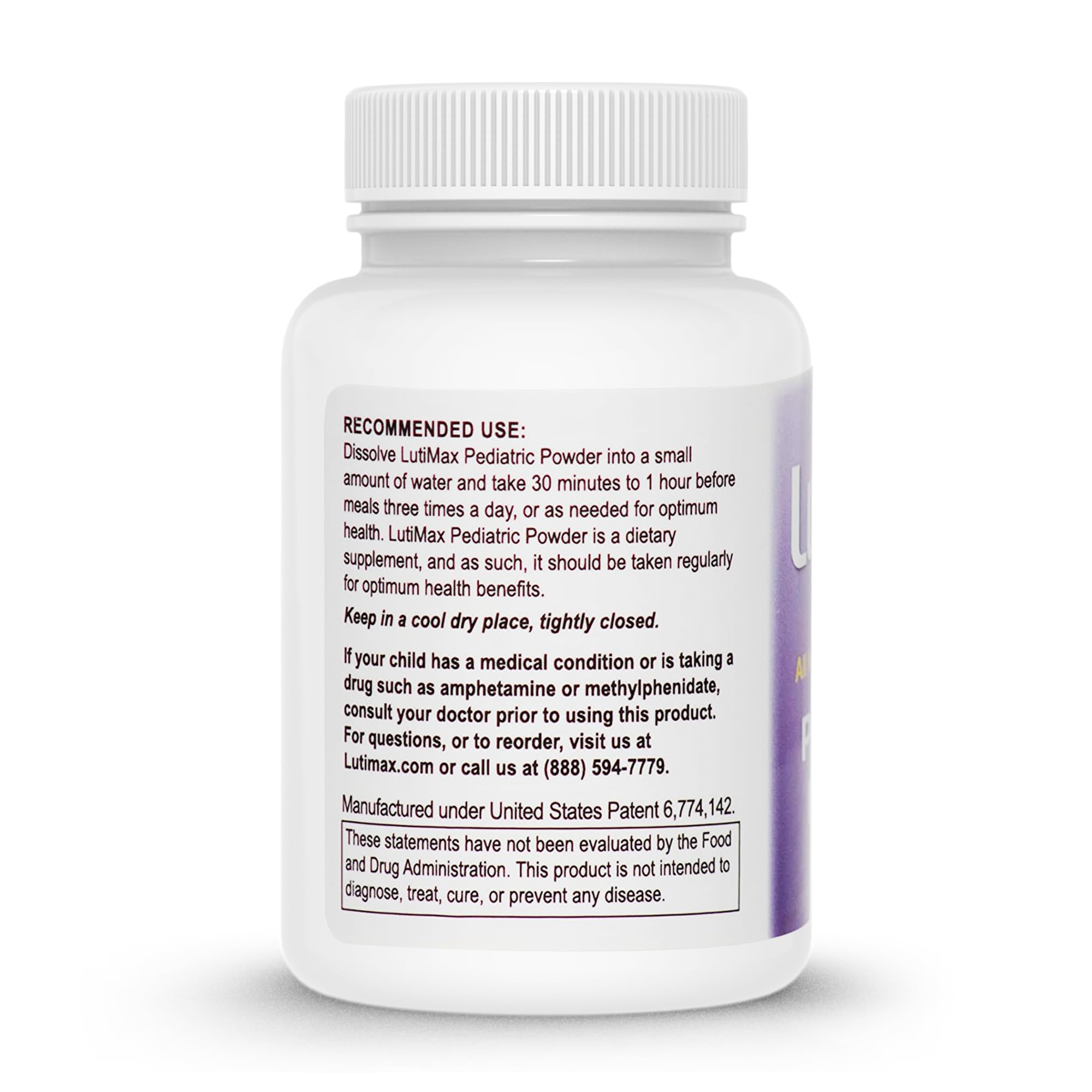 Lutimax Kids Brain Supplement Powder with Luteolin & Rutin - Supports Memory, Focus, Muscle & Immune Health - Nootropic Antioxidant Formula - 200 Servings - Ideal for School, Study & Daily Cognitive Performance