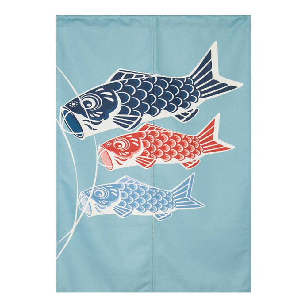 Japanese Noren Door Curtain - Koinobori Carp Banner Traditional Room Divider for Home Decor, 25 x 35 inches - Perfect for Entryways, Living Rooms & Japanese-Themed Spaces