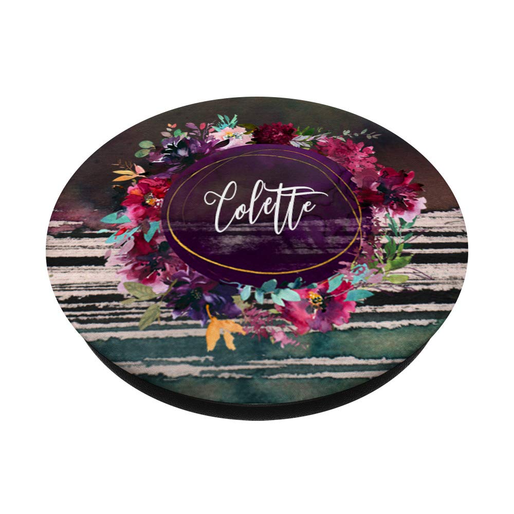 Colette Monogram Floral Wall Art - Boho Home Decor for Women & Girls - Perfect Gift for Bedroom, Nursery, or Office