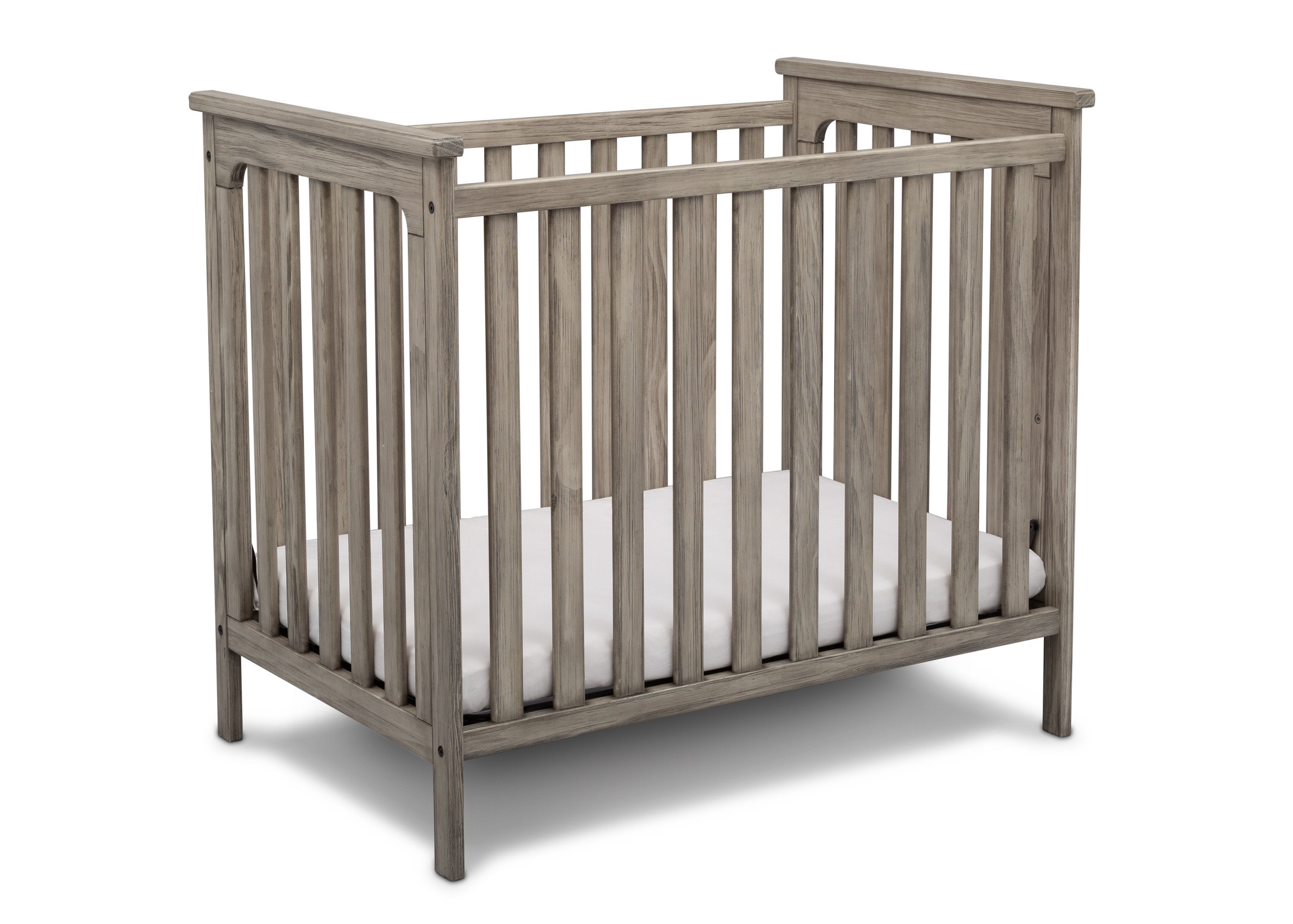 Monterey Mini Crib with Mattress - Portable Baby Crib for Small Spaces | Nursery, Bedroom & Travel Use