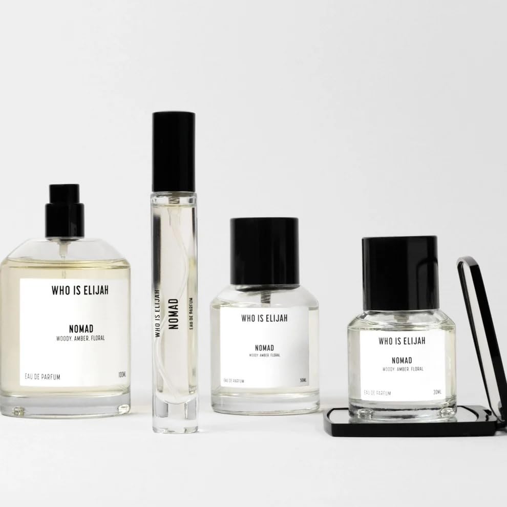 Nomad Unisex Eau de Parfum - Warm Woody Fragrance with Egyptian Jasmine, Rose & Saffron Notes - Cedar & Musk Cologne for Men & Women - 1 Fl Oz Luxury Perfume Gift - Perfect for Date Nights, Office Wear & Special Occasions
