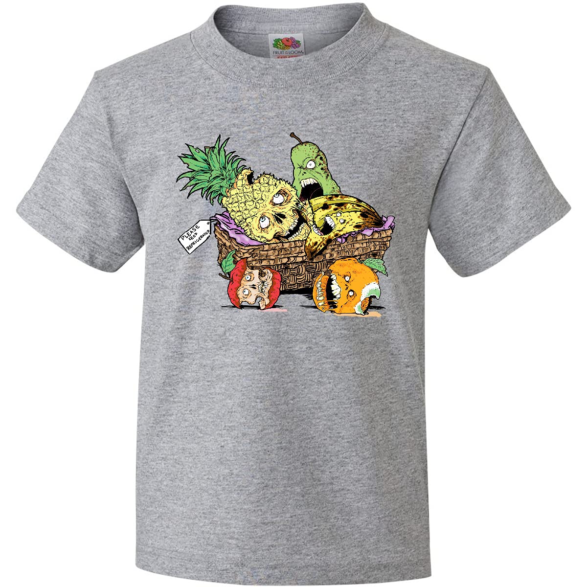 Inktastic Zombie Fruit Gift Basket Youth T-Shirt - Fun Halloween Costume & Casual Wear for Kids and Teens