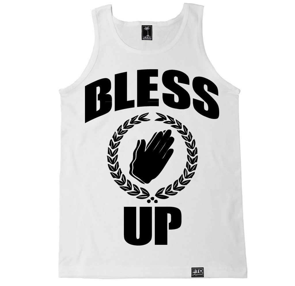 FTD Apparel Men's Bless Up Sleeveless Shirt - Lightweight Muscle Tank Top for Gym, Workout & Summer Casual Wear