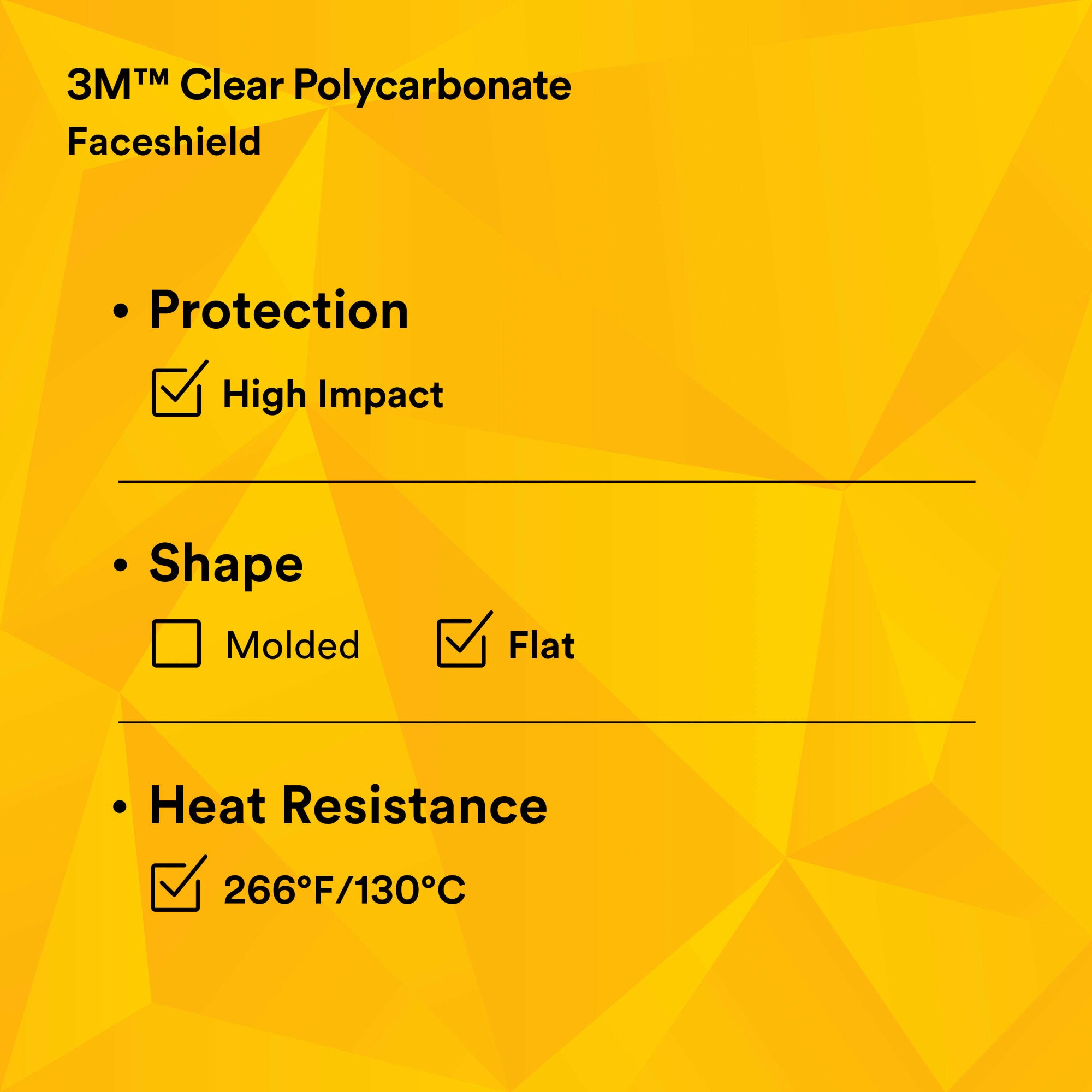3M Clear Polycarbonate Face Shield WP98 (82543-00000) - Flat Stock Safety Visor for Construction, Healthcare & Industrial Use