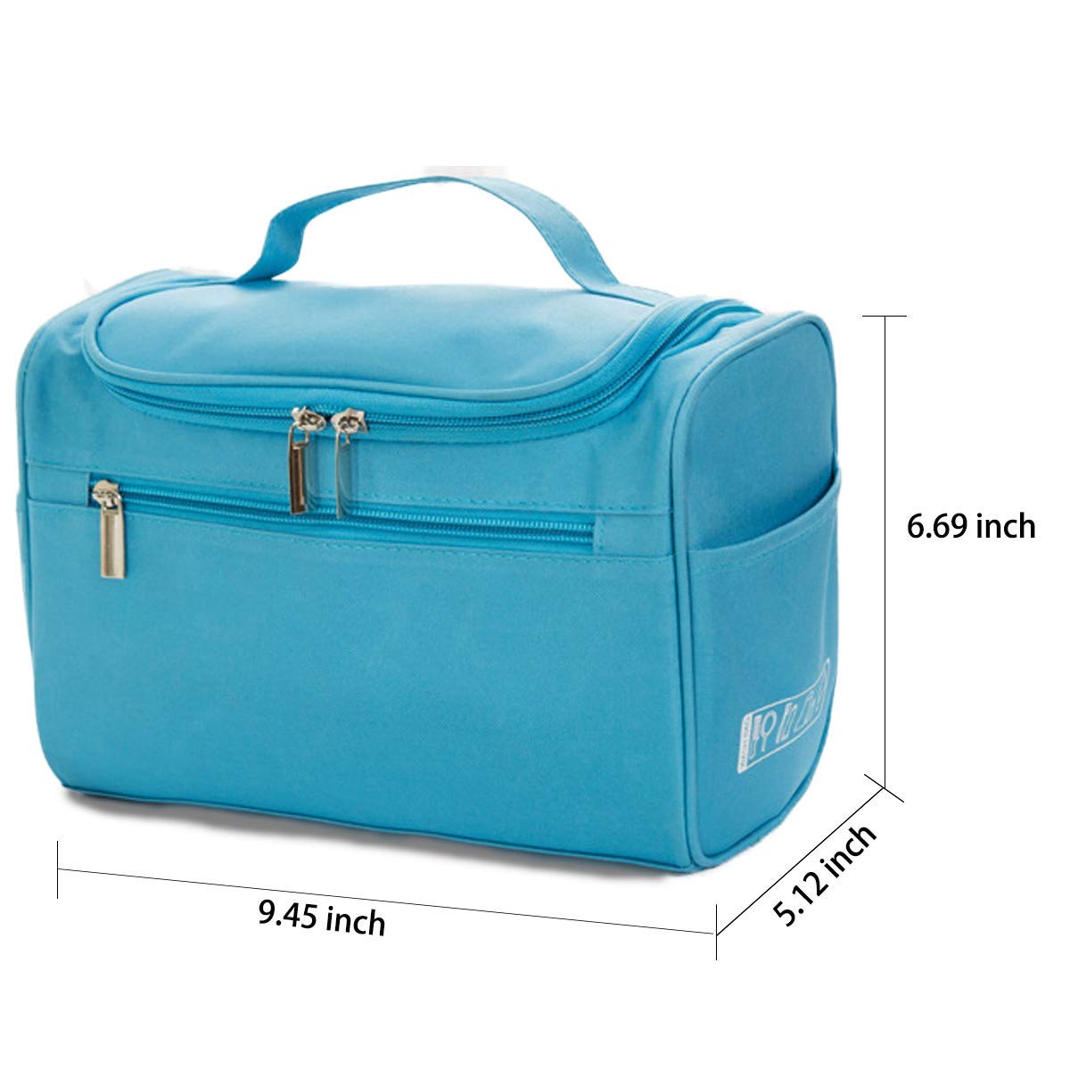 Portable Travel Hanging Organizer - Waterproof Cosmetic & Toiletry Bag for Women & Men (Blue) - Perfect for Camping, Gym, Beach & Airplane Carry-On