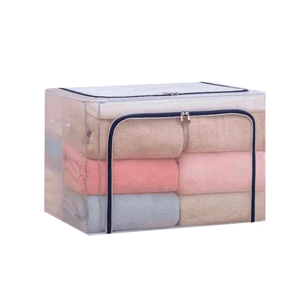 FEIMENGALL Large Storage Boxes & Fabric Storage Bags - Foldable Clothes Organizer for Wardrobe, Dormitory & Home (S/M Sizes) - Perfect for Seasonal Clothing, Blankets & Household Item Storage