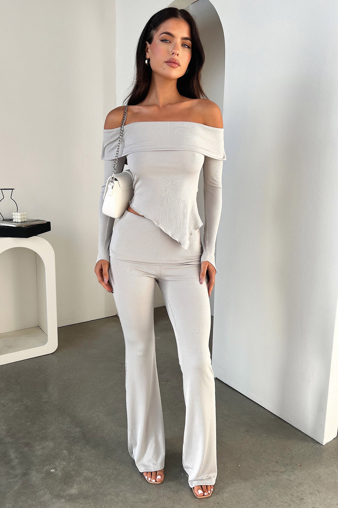 Aniston Top Grey - Stylish Women's Casual Blouse for Everyday Wear | Perfect for Office, Outings & Date Nights