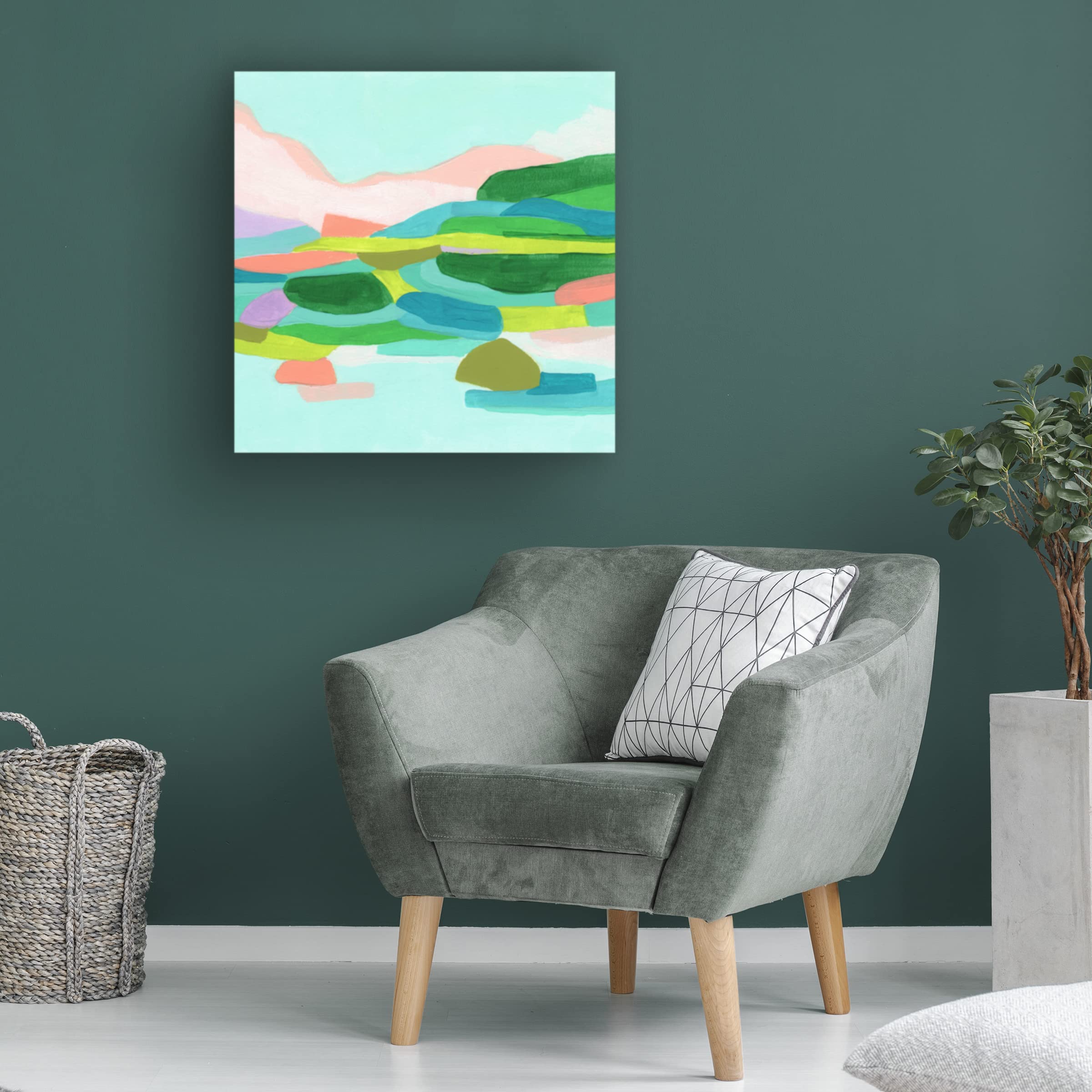 June Erica Vess 'Coastal Confection I' Canvas Wall Art Print - Coastal Beach Decor for Living Room, Bedroom & Office | Modern Seascape Painting