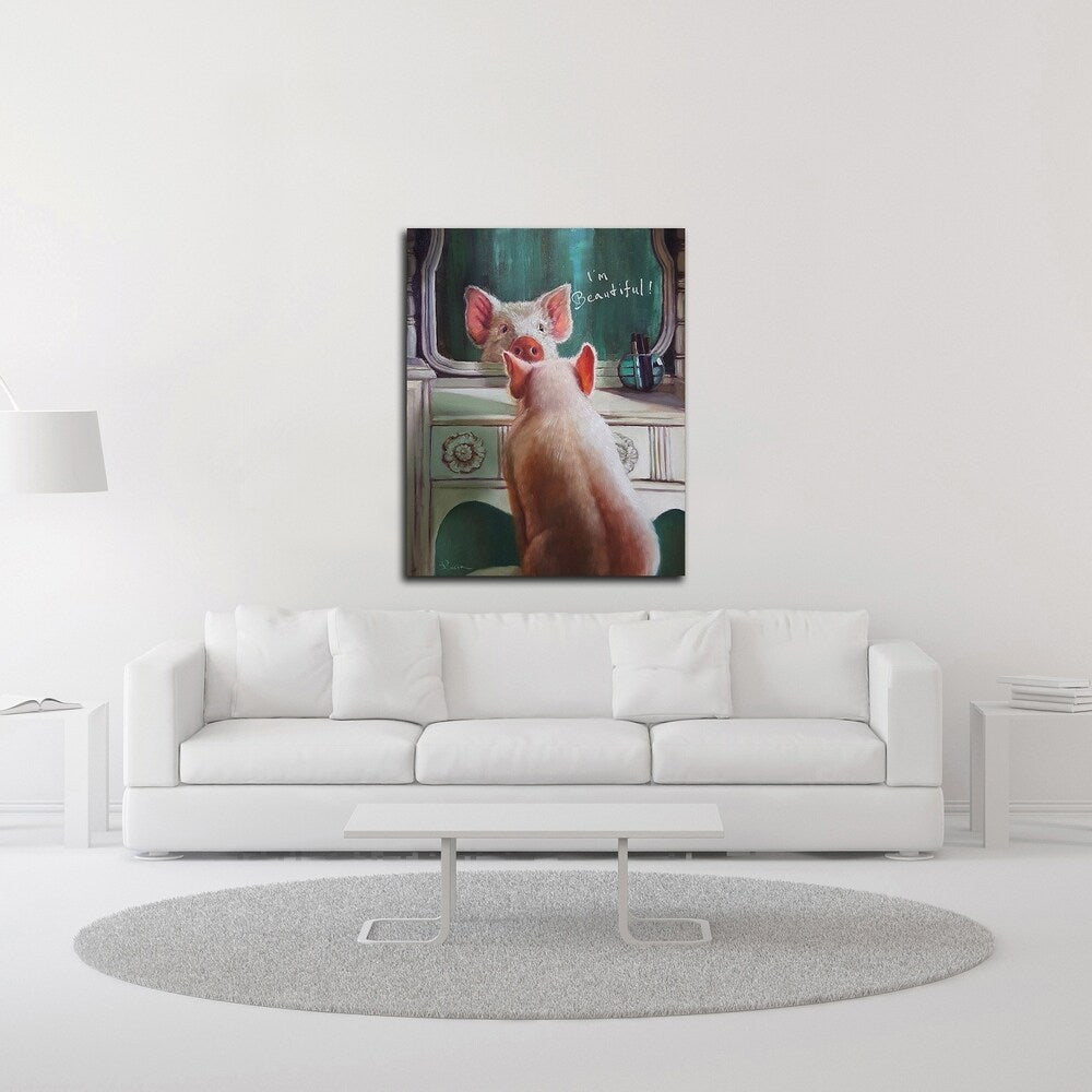 Affirmation by Lucia Heffernan - Premium Canvas Wall Art Print Ready to Hang - Perfect for Home Decor, Office Inspiration & Gift Giving