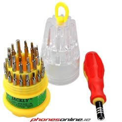 31 in 1 Precision Screwdriver Set for iPhone, Samsung & Smartphone Repairs - Magnetic Phone Repair Kit with Case for DIY, Electronics & Home Use