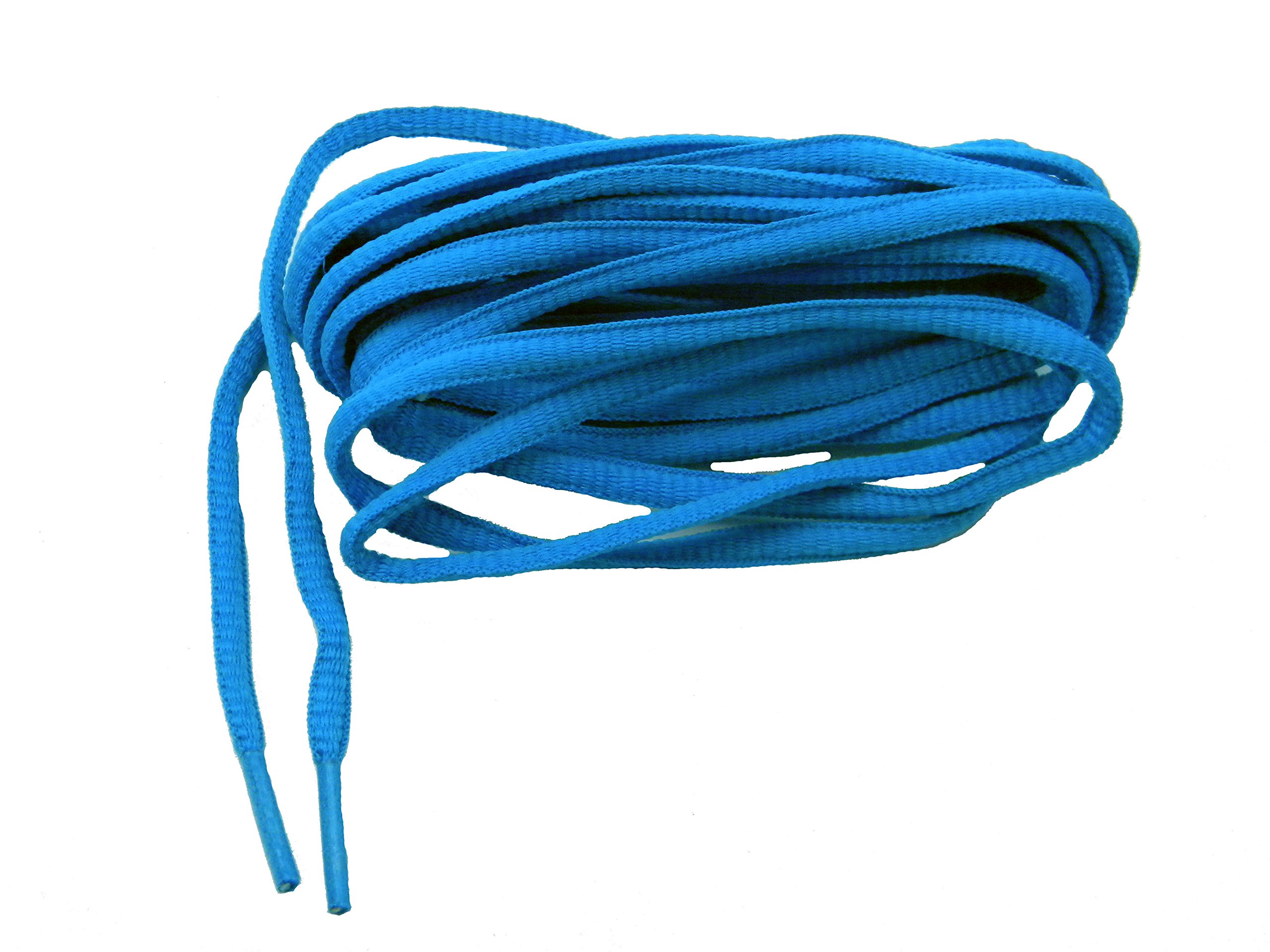 Bright Neon Blue Oval Athletic Shoe Laces - 2 Pair Pack for Running Sneakers & Casual Shoes | Durable & Vibrant Shoelaces for Sports & Everyday Wear