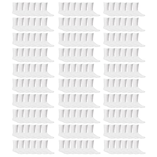 180 Pairs Men / Solid White