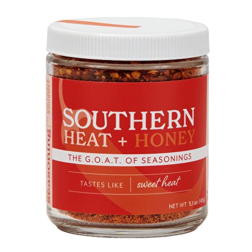 Victoria Gourmet Southern Heat & Honey Seasoning - 5.1 oz Jar | Spicy Sweet Blend for Grilling, BBQ, Chicken & Seafood | Gourmet Spice Rub for Southern Cooking