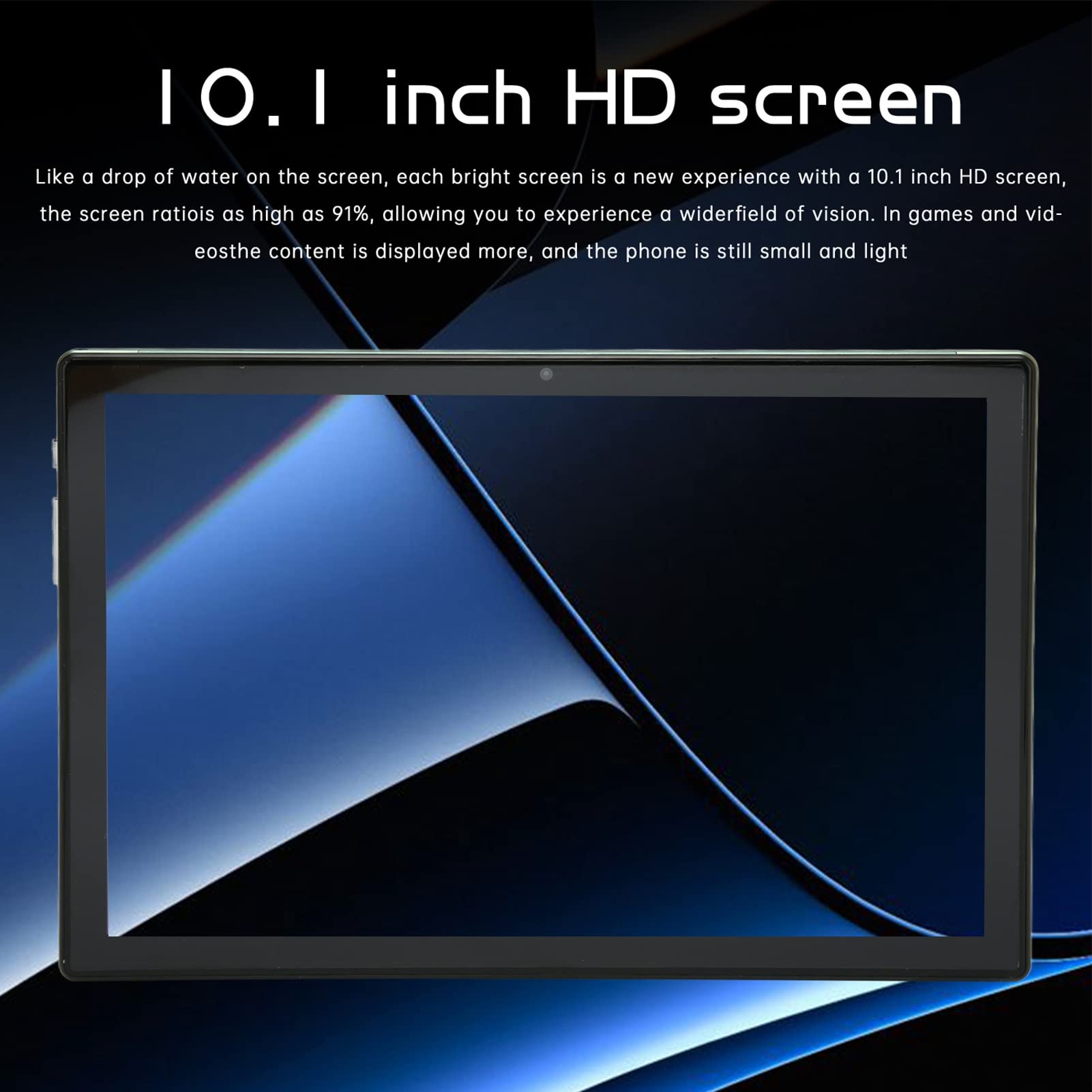 AMONIDA HD 10.1 Inch Android Tablet - Octa Core Processor, 1920x1080 FHD Display, 4GB RAM 64GB Storage, Dual Camera, WiFi, GPS, 100-240V with UK Plug - Perfect for Work, Study, Streaming & Gaming