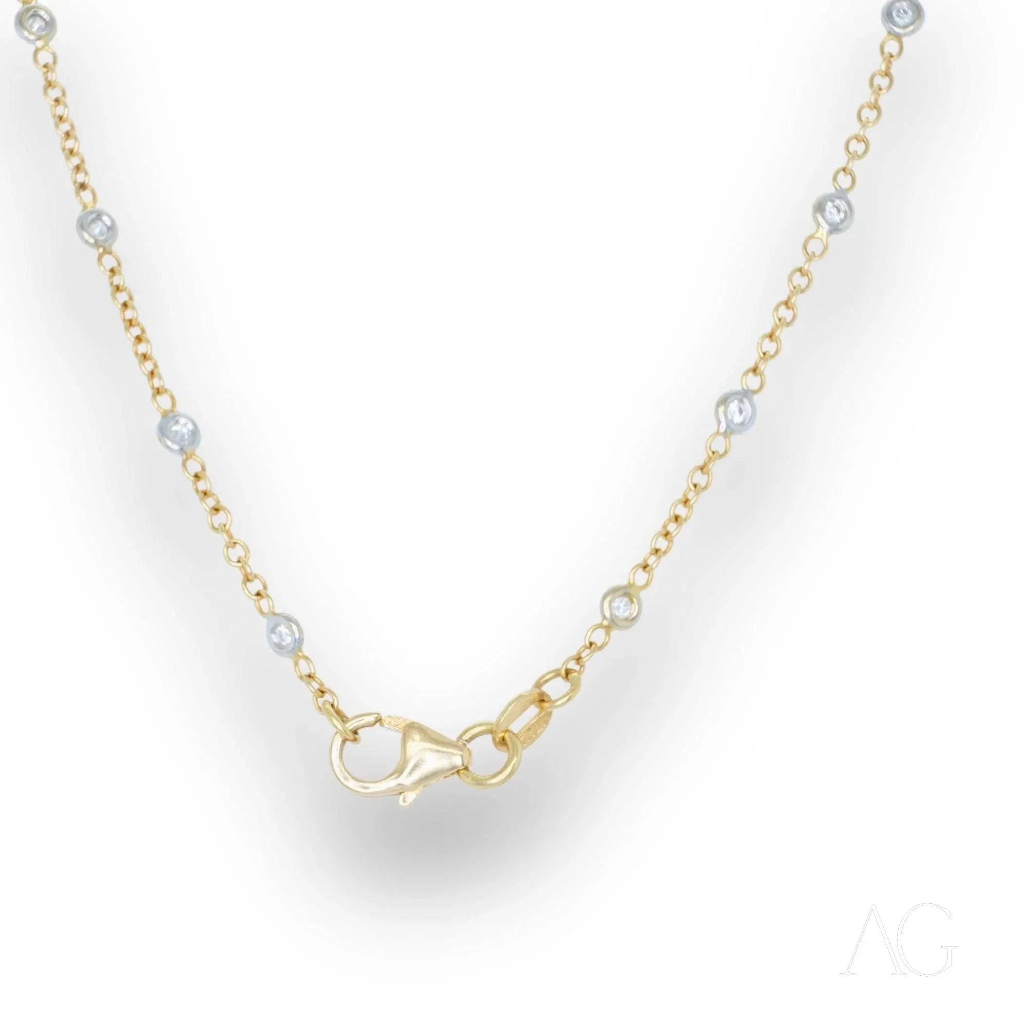 18K Gold Diamond Anklet with 19 Genuine Diamonds - Elegant Foot Jewelry for Women, Perfect for Weddings, Parties & Beach Vacations