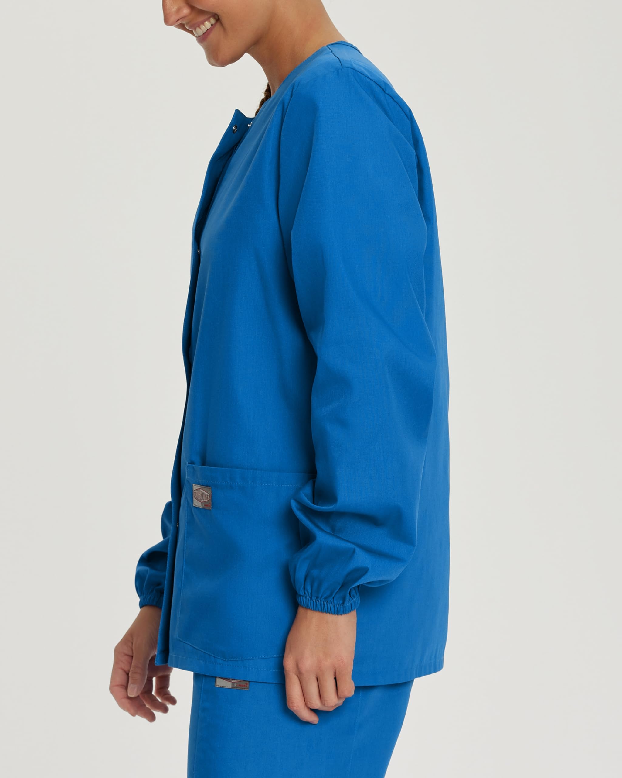 Landau Scrub Zone Relaxed Fit 2-Pocket Snap-Front Scrub Jacket for Women 75221 - Comfortable Medical Uniform for Nurses, Doctors & Healthcare Professionals - Perfect for Hospitals, Clinics & Long Shifts