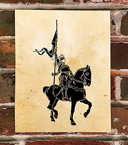 KillerBeeMoto: Limited Edition Joan of Arc on Horseback Print - Only 50 Made | Unique Wall Art for Home & Office Decor