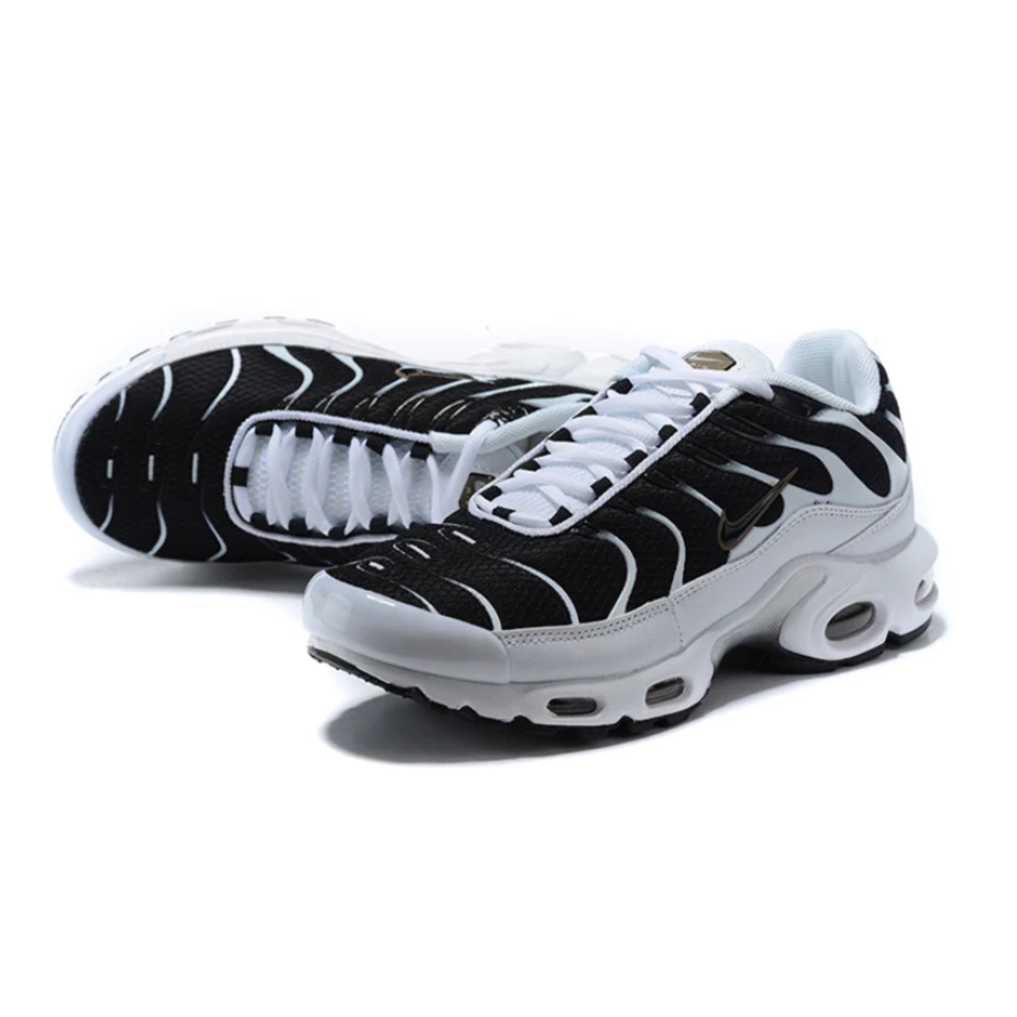 Nike Air Max Plus Killer Whale Sneakers - White Black Metallic Pewter - Running, Gym & Casual Wear for Men & Women