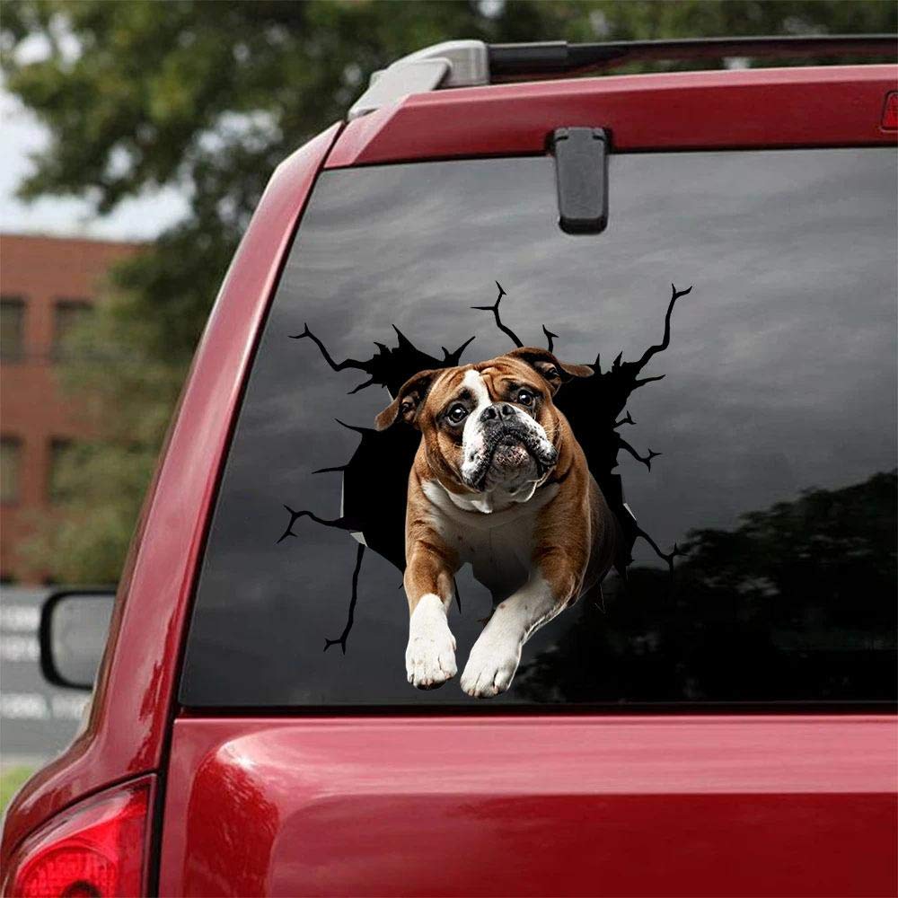 English Bulldog Car Decals Pack of 2 - 8