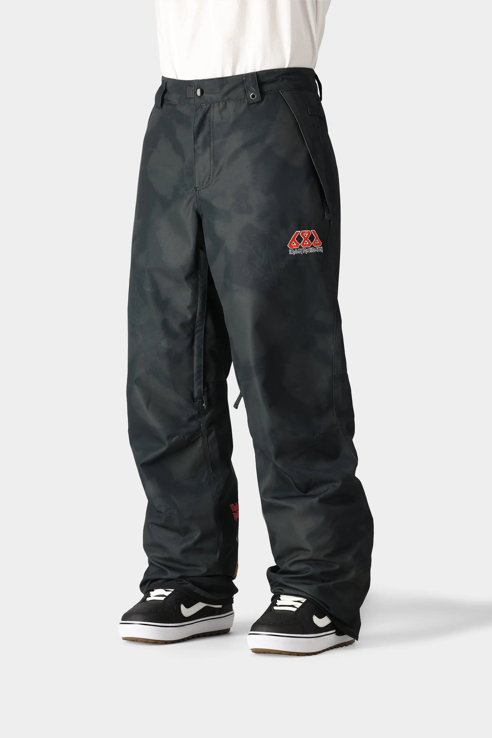 686 Standard Pant Snowpants 2025 - Iron Maiden Eddie's Black - Waterproof Winter Snow Pants for Skiing, Snowboarding & Outdoor Activities