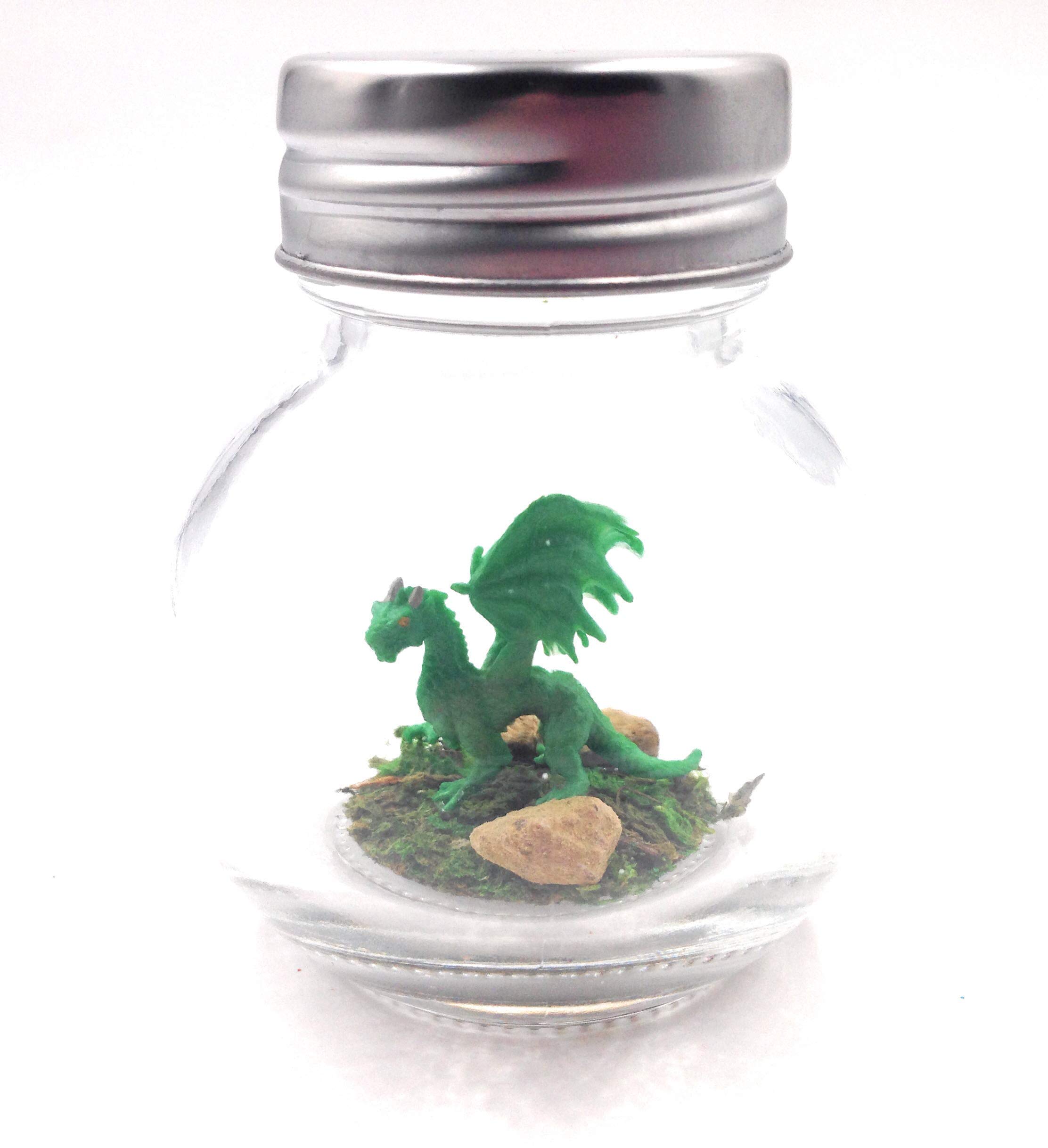 Mini Pet Dragon Green with Adoption Certificate - Cute Novelty Desk Toy for Office & Home Decor, Fun Stocking Stuffer Gift for Kids & Adults - Perfect for Stress Relief, Collectors & Fantasy Lovers
