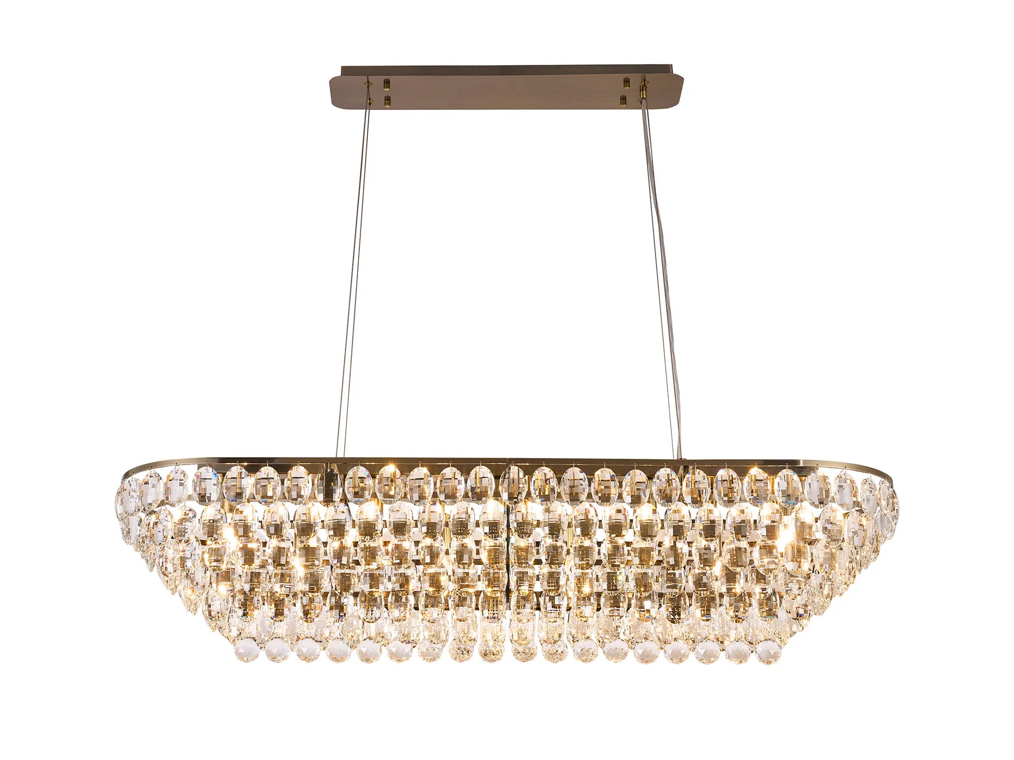 Consten Linear Pendant E14 LED Light Fixture - Modern Minimalist Hanging Light for Kitchen Island, Dining Room & Bedroom Lighting